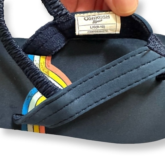 ⭐️ 5 for $25 Oshkosh B’Gosh Navy Blue Flip Flop Kids’ Sandals L (9-10) - Picture 5 of 5
